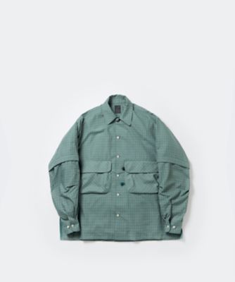 シャツ　ＴＥＣＨ　ＳＰＯＲＴＳ　ＯＰＥＮ　ＣＯＬＬＡＲ　ＳＨＩＲＴＳ　Ｌ／Ｓ　ＭＩＮＩ　ＰＬＡＩＤＳ　ＢＥ－９００２４